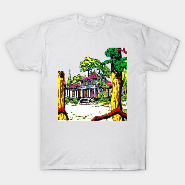 Secular American mansion in Parque Liberdade T-Shirt by Marccelus
